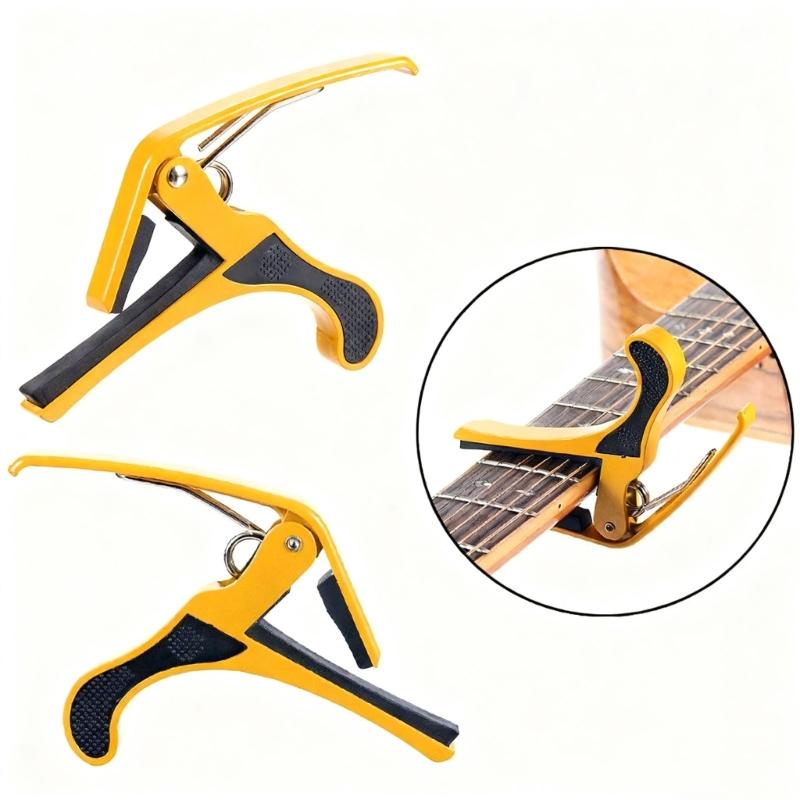 Portable 6-String Guitar Tunings Clamp Light Weight Quickly Release Capo for Guitars, Ukulele, Bass, Mandolin, Banjo