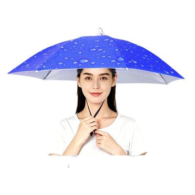Source Manufacturer Adult Large Hat Head with Umbrella Fishing Head with Umbrella Manual Outdoor Folding Umbrella Customized Wholesale