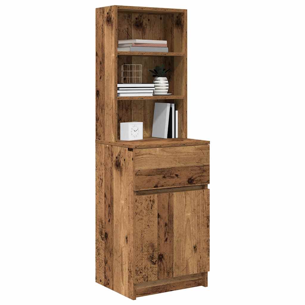 Nightstand with Rustic Wood Look 39 x 35 x 125 cm Engineered Wood