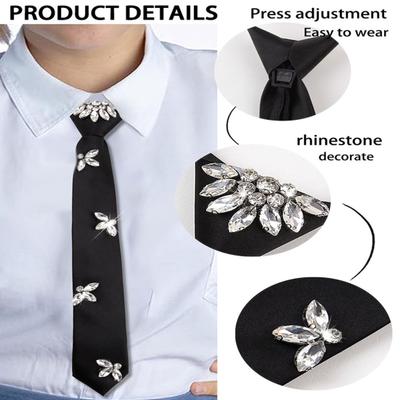 Damen Krawatte Verstellbar Vorgebunden Schwarze Krawatte Schuluniformen Cosplay Hochzeiten Partys Formelle Lässige Veranstaltungen Krawattenzubehör