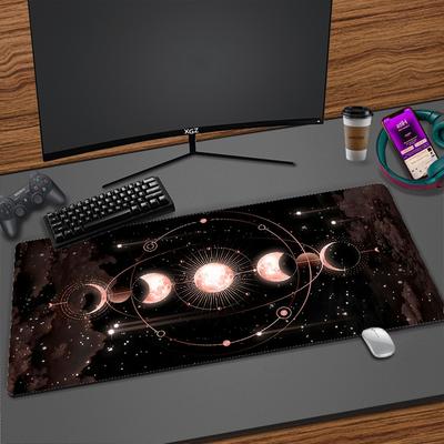 Night View Moon Star Mouse Pad Girly Accessories Playmats Cute Carpets Lapto Gamer Purple Pink Magic Large Keyboard MouseMat