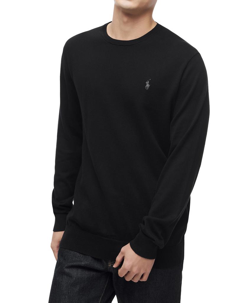 POLO RALPH LAUREN Long Sleeve Cotton Sweater - Black