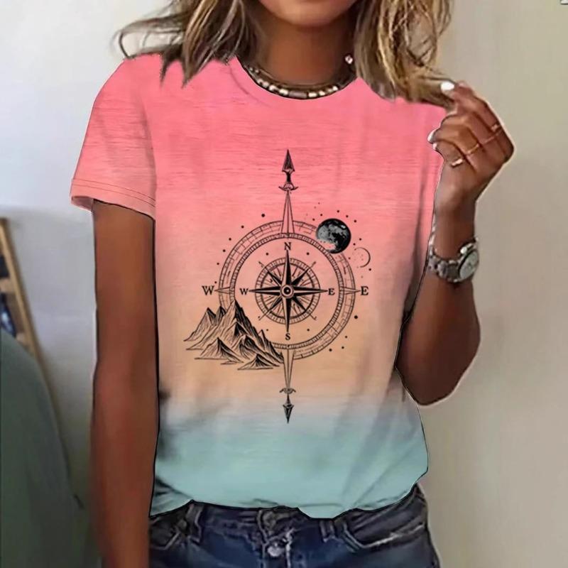 

Женская модная повседневная универсальная высококачественная удобная футболка с коротким рукавом и круглым вырезом S