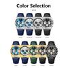 POEDAGAR Orologio da uomo di lusso alla moda Impermeabile Luminoso Cronografo Data Quarzo da polso Moda Sportivo Pelle Orologi