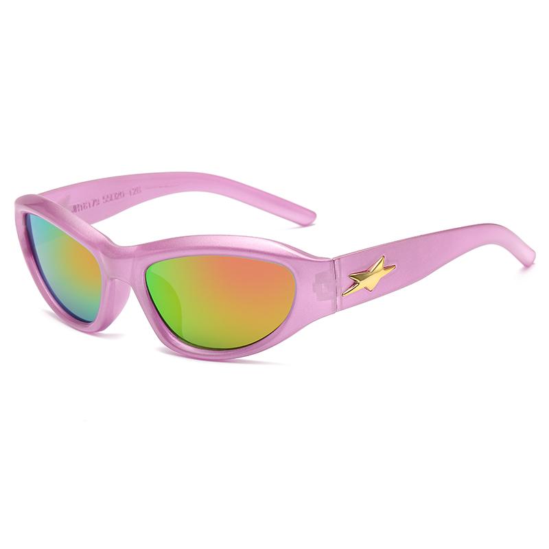 Y2k Cat Eye Sunglasses UV400 Protection Unisex Steampunk Fashion Shades for Women Men Outdoor Sports