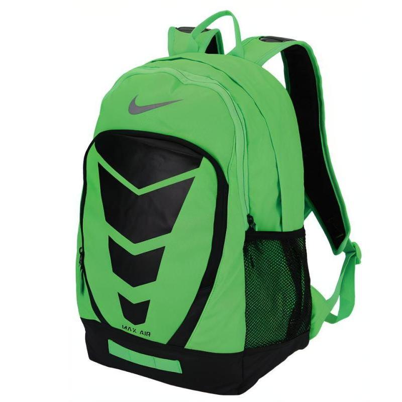 Nike Polyester Backpack Regular Unisex Black/Green Casual BA4883-330