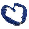 Natural Lapis Lazuli Gemstone 925 Sterling Silver Jewelry Necklace 18" NN-253