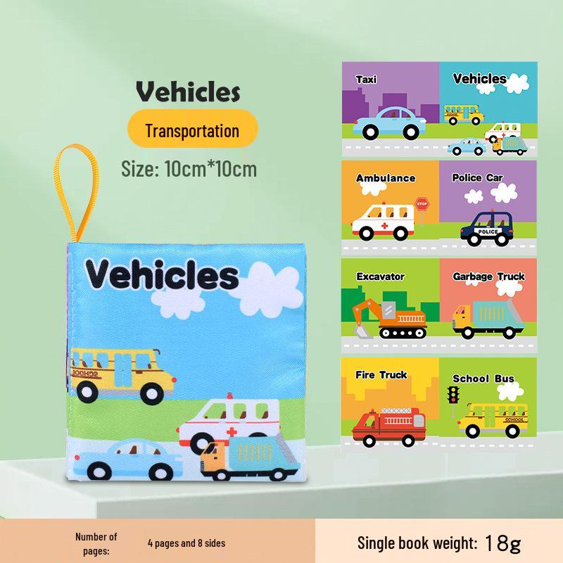 Baby Cognitive Cloth Book: Ocean, Forest & Farm Animals - Tear-Resistant & Interactive