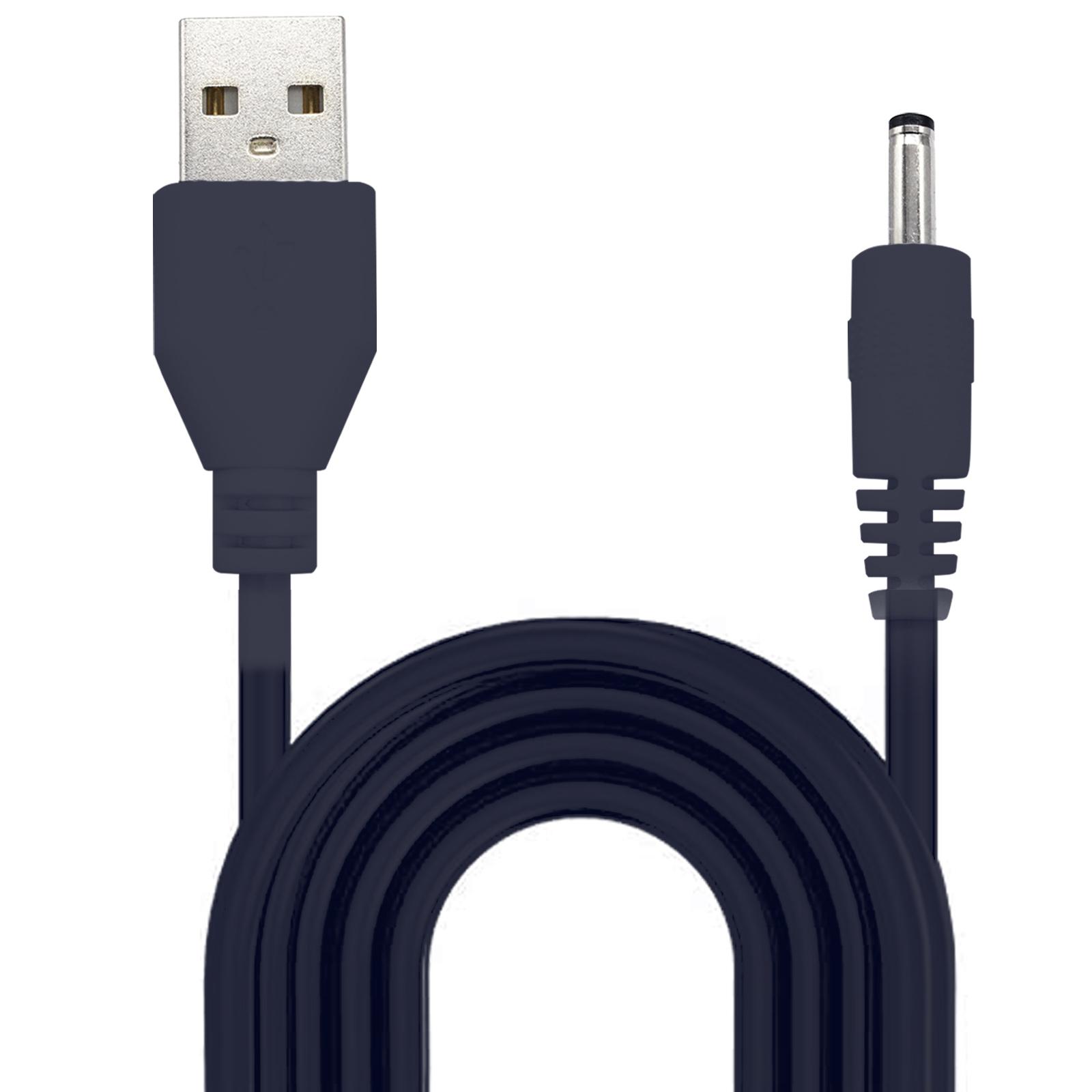 

3,28-футовый USB2.0 к DC3.5x1.35mm/DC5.5x2.1mm шнур питания удлинитель поддержка зарядки для небольшого вентилятора настольного светильника B чёрный