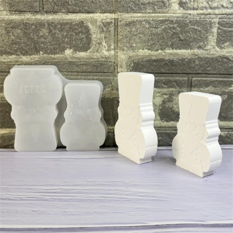 Sturdy Reusable Silicone Craft Mould Christmas Nutcrackers Shape for Candle Making and Art Projects
