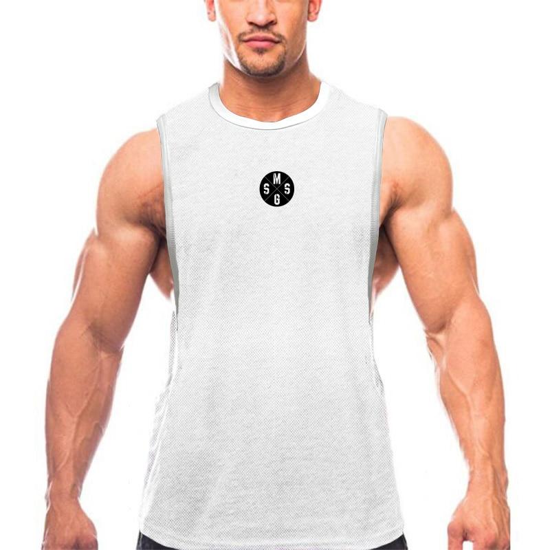 Do The Work Marca de vară Gym Sport Culturism Fitness Antrenament pentru bărbați Baschet Decolteu cu plasă imprimat Top cu uscare rapidă