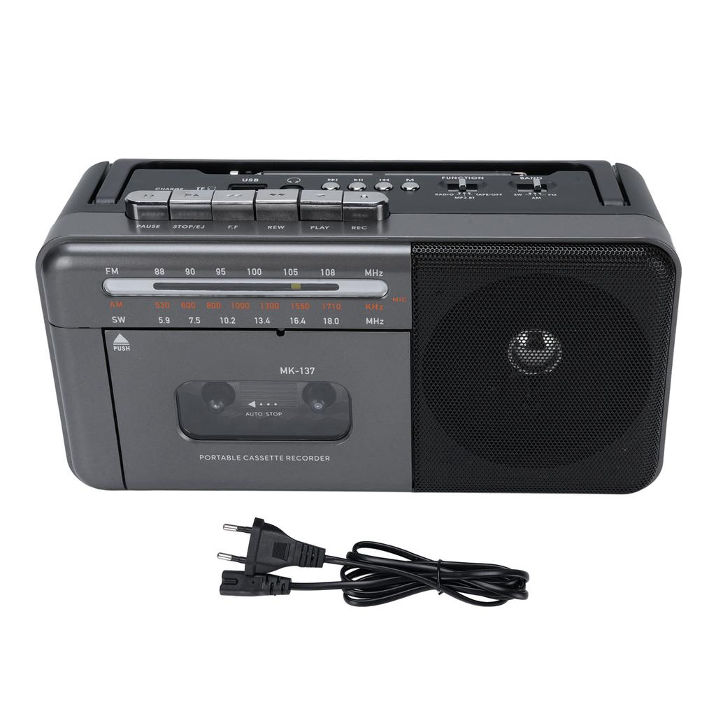 Cassette Tape Player Bluetooth Speaker Bluetooth Cassette Tape Player Portable Retro Look FM AM SW Radio Rechargeable for Home