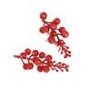 10PCS Christmas Red Fruit 12 Head Foam Dusting Berry with Wire Christmas Wreath Rattan Decoration Christmas Accessories