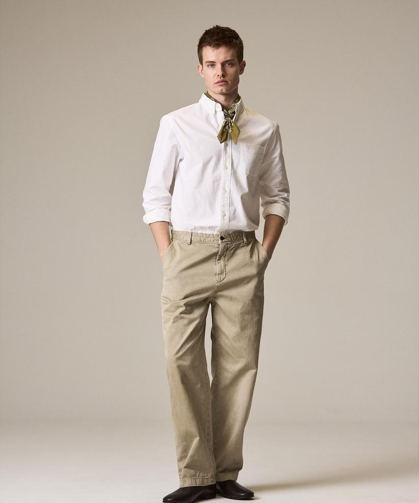 Laijeuaenbillou Garment-Dyed 302St Hbt Chino Pants Olive