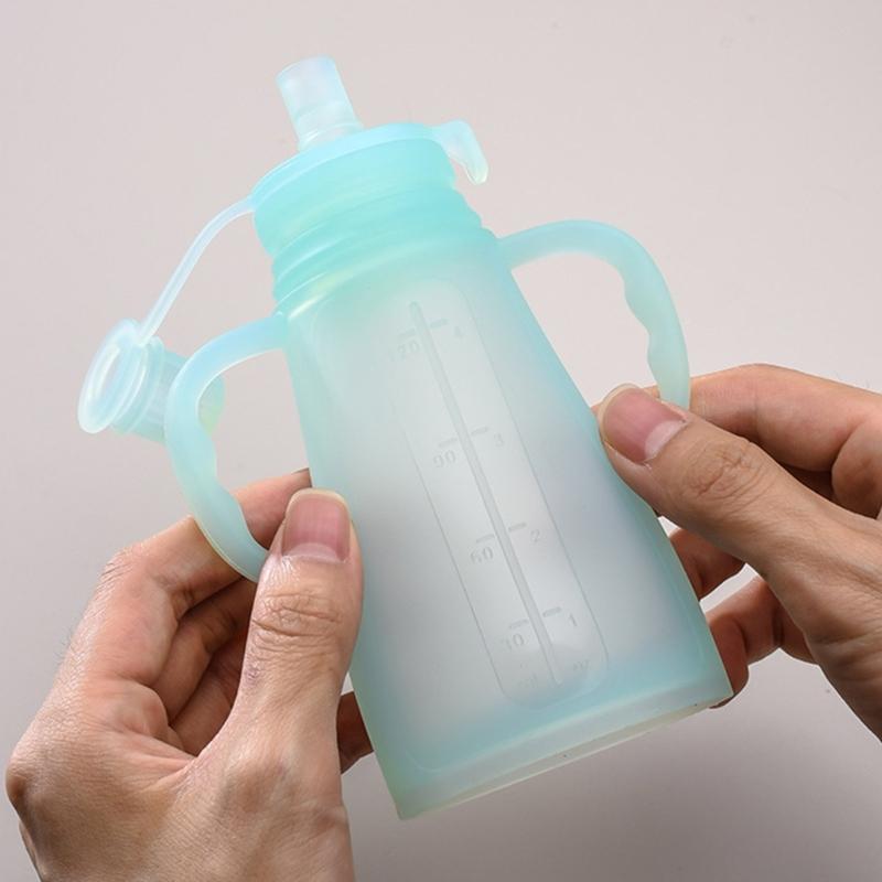 Soft Silicone Squeeze Baby Food Bag Bottle for Easy Feeding and Parental Assistance Infants Toddler Puree Organiser Bag