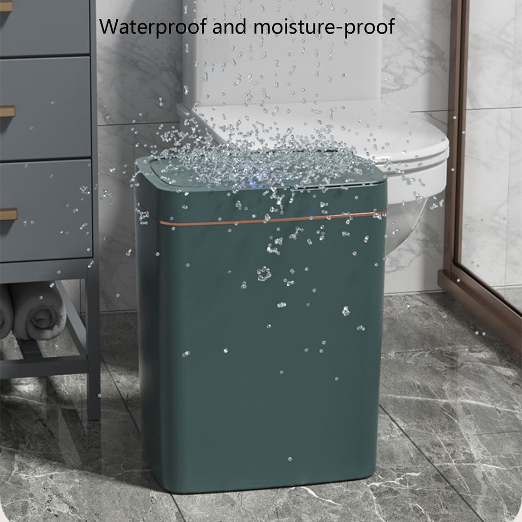 Intelligent Trash Container with Sensors Lid Fashion Automatic Garbage Can for Various Room Placement Trash Bin
