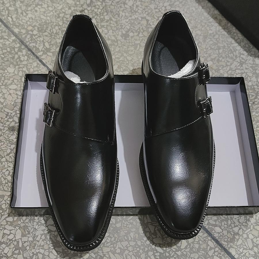 Herrenschuhe große Größe neue Lederschuhe Modetrend Schnalle lässige Lederschuhe Herren Business Anzugschuhe Hochzeitsschuhe
