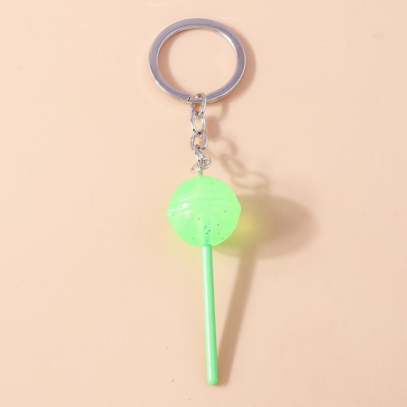Cute Resin Candy Lollipop Keychain Mini 3D Simulation Food Key Rings for Women Girls Handbag Pendant DIY Kids Jewelry Gifts