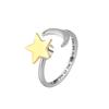 Star Moon Adjustable Copper Ring Minimalist Jewelry For Women