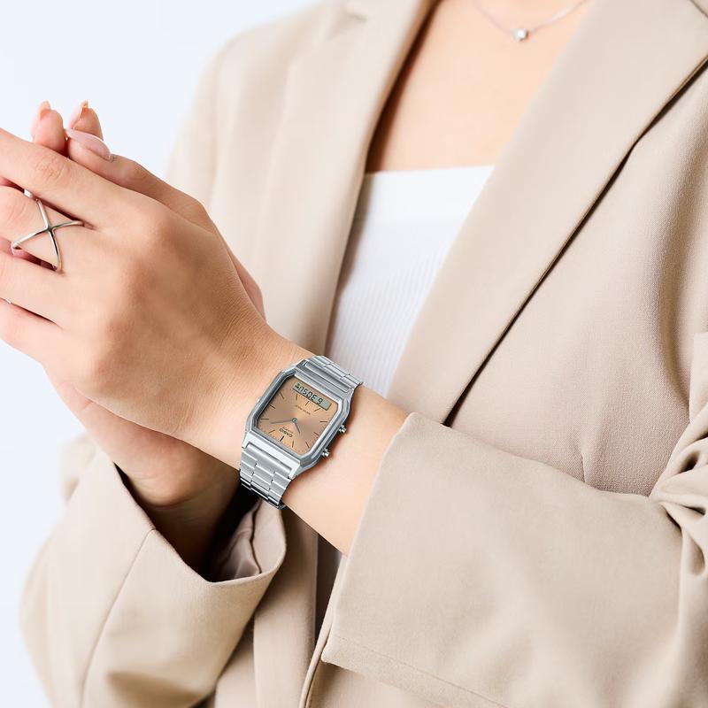 CASIO Women's Coffee Watch AQ-230A-4AMQYJF