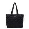 2025 Autumn and Winter Fashion Lingge Casual Fashion Women's Bag Large Capacity Tote Bag Commuter Shopping Bag College Student Bag