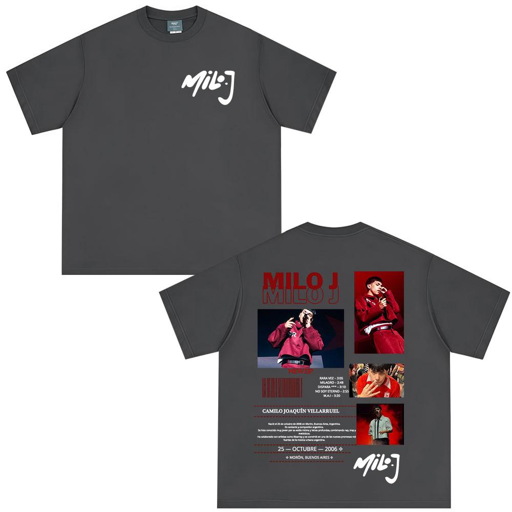 Rapper Milo J Album Tour 2026 Merch T Shirts Casual Cotton Unisexs Women Clothing Fashion Hip Hop Oversized Tshirt Streetwear