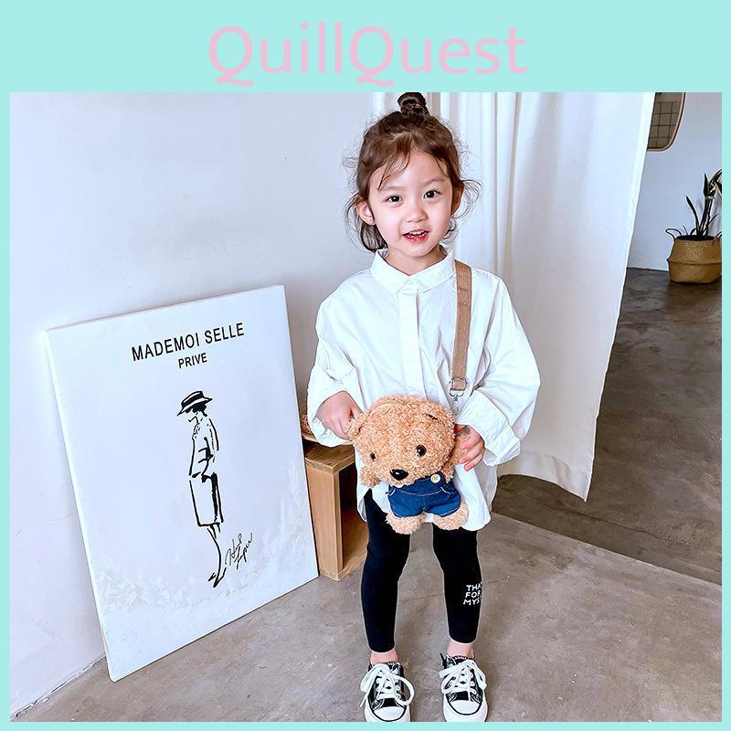 Wear Clothes Bear Shape Plush Single Shoulder Crossbody Bag Animal Fashion Gift