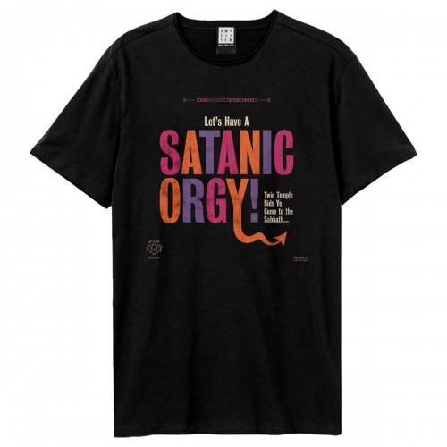 Amplified Unisex Adult Lets Have A Satanic Orgy Twin Temple T-Shirt