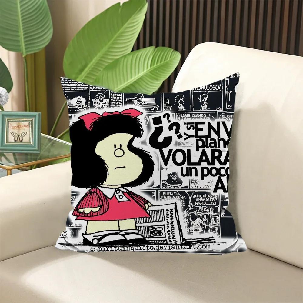 

Fall Pillow Cover x Mafalda Decorative Pillows for Sofa Cushion Covers Pillowcase Cushions Home Decor x Body Bed 66x66cm розовый