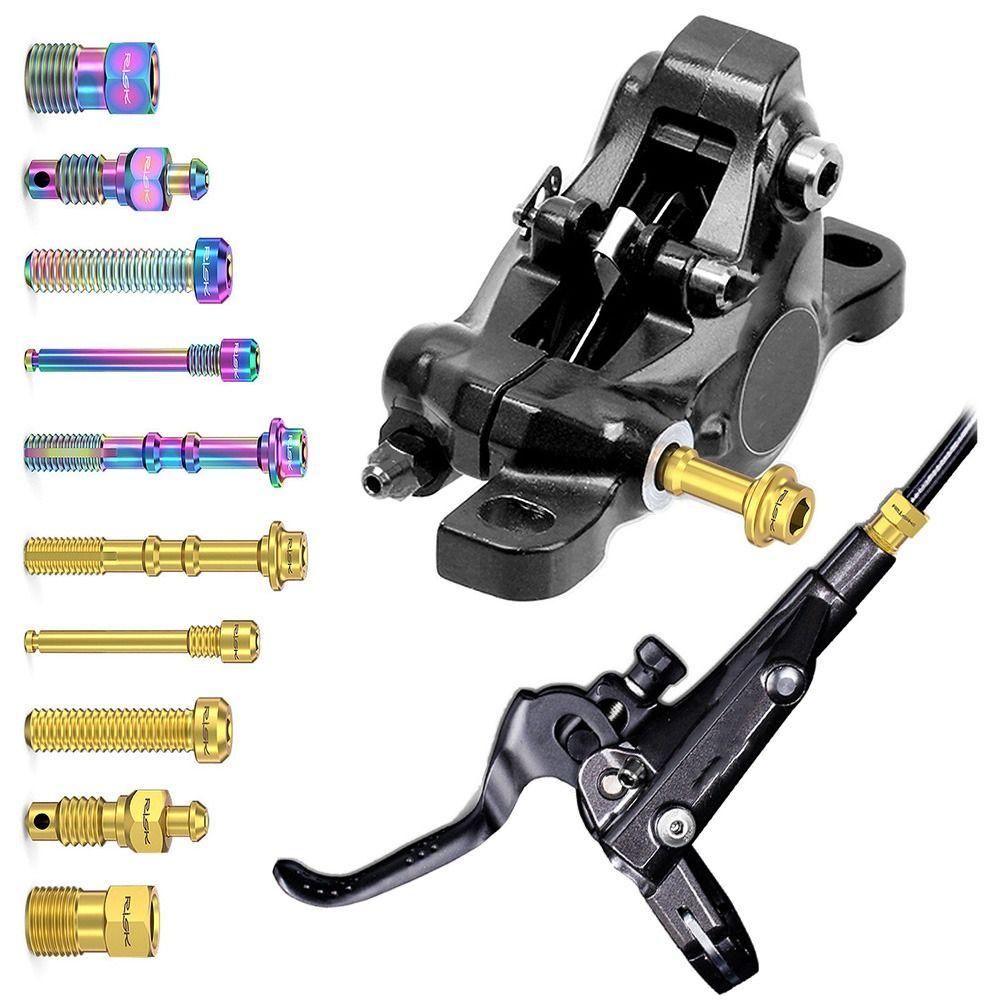 1 Set Titanium Alloy Bicycle Oil Disc Screws Multicolor Gold Disc Brake Screws Road Bike