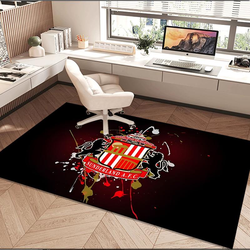 1PC rug Sunderland football Carpet, Chair Rug,Area Rug for Office Bedroom living rooms bedroom, Doormat decor Christmas fan gifts