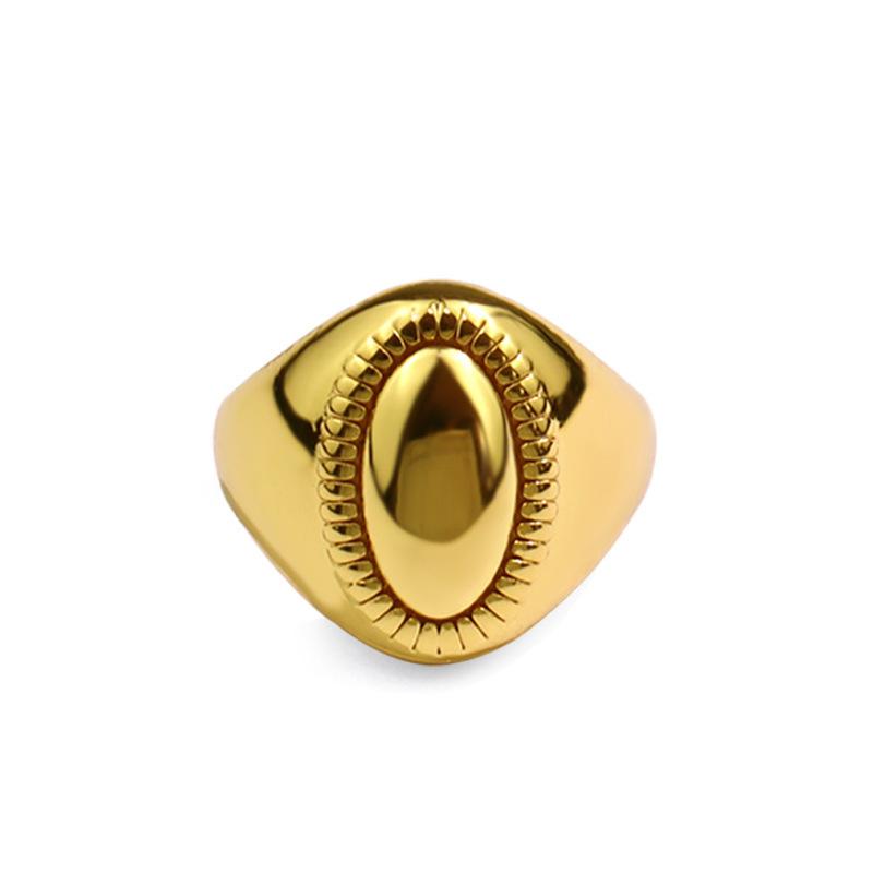 Modisches Gold-Temperament, Elegante ovale Form, Exquisite Kreativität, Einfache Öffnung, Verstellbarer Ring