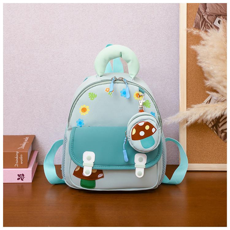 Small Mushroom Childrens Backpack For Preschoolers With Lightweight Nylon Material And Comfortable Straps