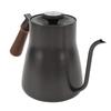 850ml Kaffeekessel mit Thermometer Langer schlanker Ausguss Edelstahl Holzgriff Schwanenhals Teekanne