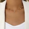 Kpop White Imitation Pearl Choker Necklace Bracelet Set For Women Vintage Silver Color Beaded Neck Chain Bridal Jewelry Gifts