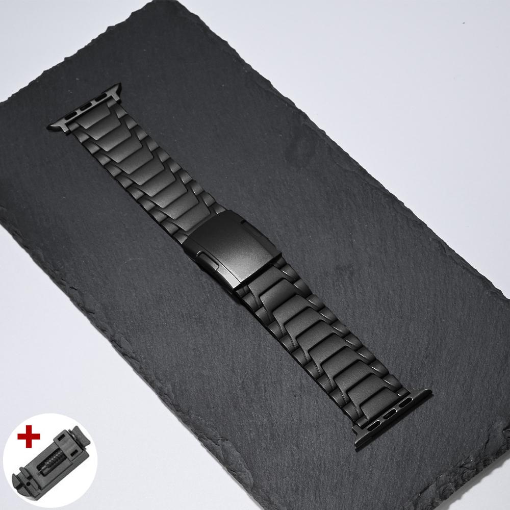 Titanium Strap For Apple Watch Ultra 2 49mm 45mm 44mm 42mm  Luxury Men Business Band For iWatch Series 9 8 7 6 5 4 Se 40mm 41mm