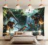 Realistische Dinosaurier Dschungel Wandteppich Prähistorischer Wasserfall Wandbehang Für Kinderzimmer Spielzimmer Wohnzimmer Ästhetische Dekoration Mult