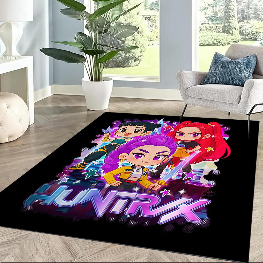 Huntrx: Future Heroes Square rugs are a great choice for living rooms, bedrooms, home décor, and as gifts.
