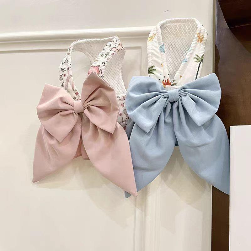 Japanese Style Three-in-One Outdoor Chest Harness Leash Bowknot Half Vest Style Dog Bichon Teddy Pet Cat Suitable