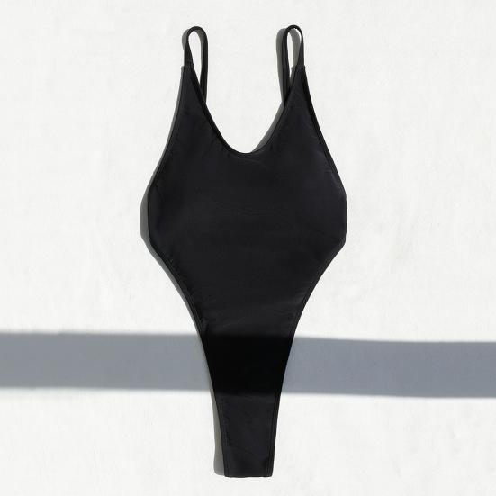 Women Sexy Monokini V-Neck Sleeveless Swimsuit Backless Design Figure-Enhancing Fit One-piece Bikini