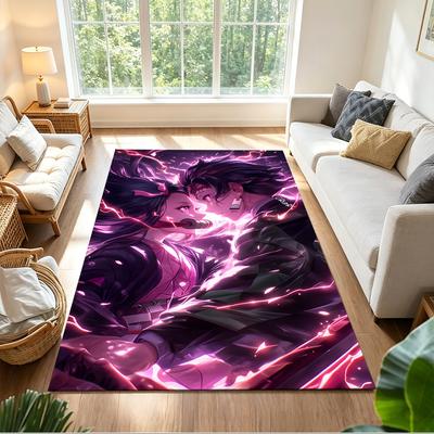 Electric Love Connection Non-Slip Home Carpet Design for Office Decor Living Room Gift