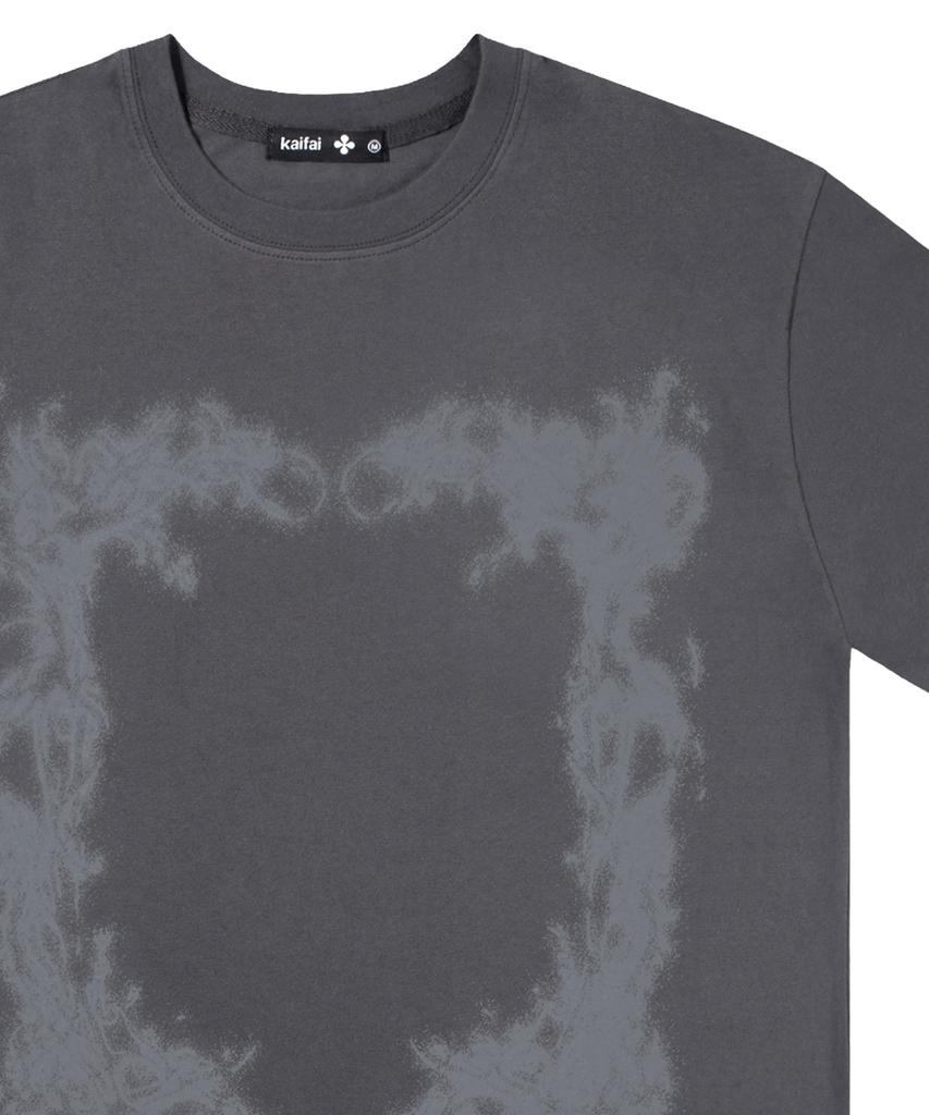 KAIFAI Creeping Vine Short Sleeve T-Shirt (Charcoal) K26Qb234