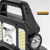 Zoomable Camping Work Light Waterproof Handheld  Flashlight Portable Solar Searchlight  Camping