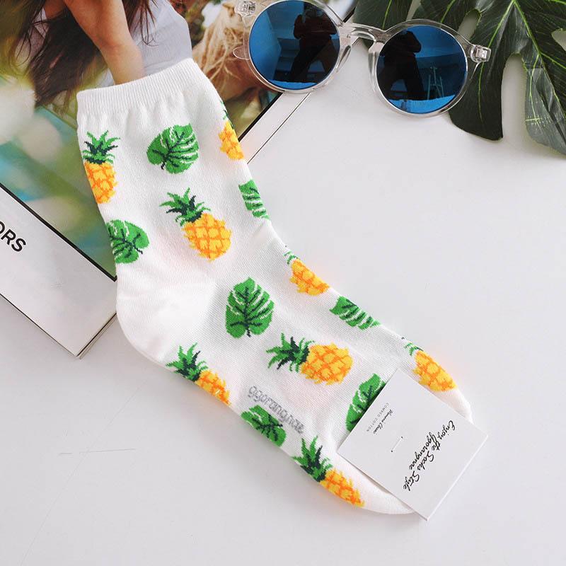 Harajuku χαρούμενες κάλτσες ανδρικές αστείες Κινούμενα σχέδια φρούτα αβοκάντο μπανάνα μπέργκερ πατάτες μπύρα μπισκότο τηγανητό κοτόπουλο φαγητό κάλτσες κάλτσες για σκέιτμπορντ