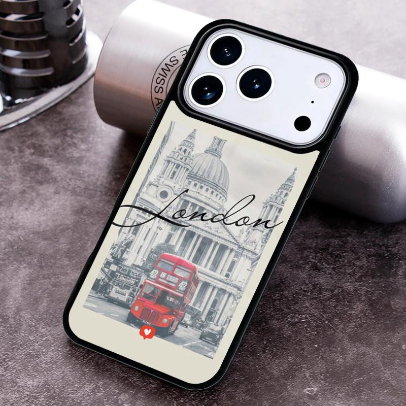 

Лондон Красный Телефонный Автобус Биг-Бен Чехол для Телефона для iPhone 17 16 15 Pro Max Air 14 13 12 11 Plus Ударопрочный Чехол Capa iPhone Air
