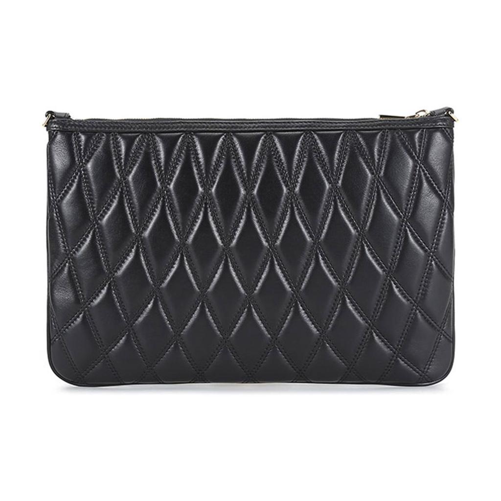 Bally Dasky Quilted Diamond Stripe Leather Clutch Shoulder Bag Women Bags Black Red White 6237061