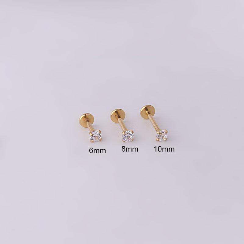 1 buc Stud Piercing din Oțel Inoxidabil Cercei Stud cu Cristal pentru Ureche Helix Cartilaj Cercei pentru Femei Piercing Corp Zircon Accesorii Cadou