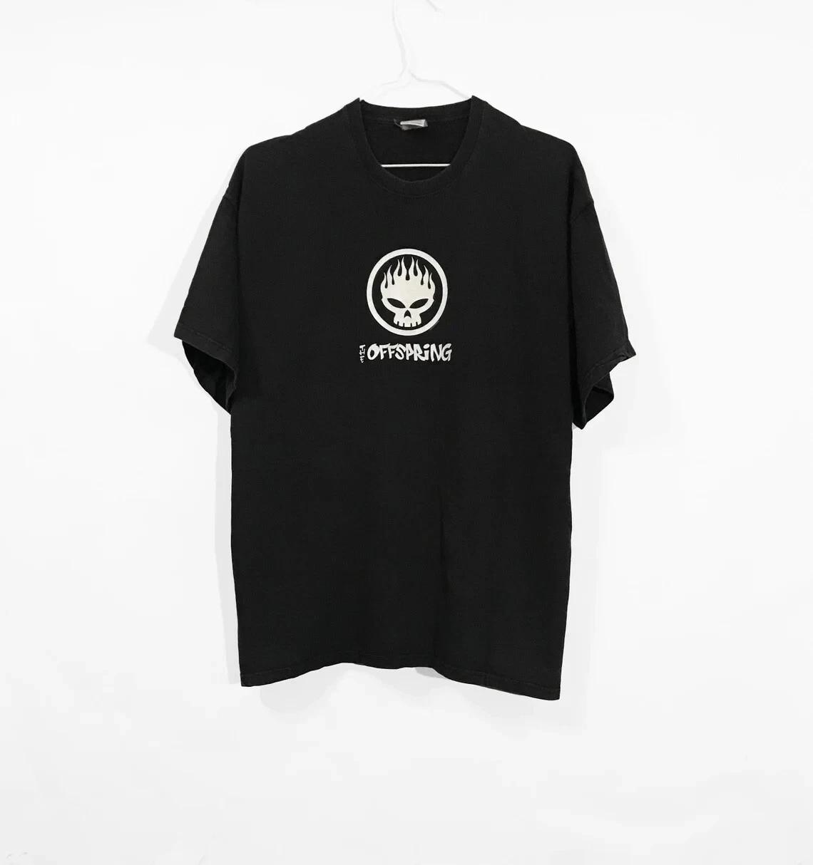 Винтажная футболка The Offspring 2000 года Панк-рок группа Черная футболка XL S