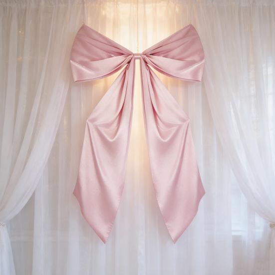 Bow Tie Smooth Satin Oversized Bow Decor Holiday Party Decoration Living Room Bedroom Garden