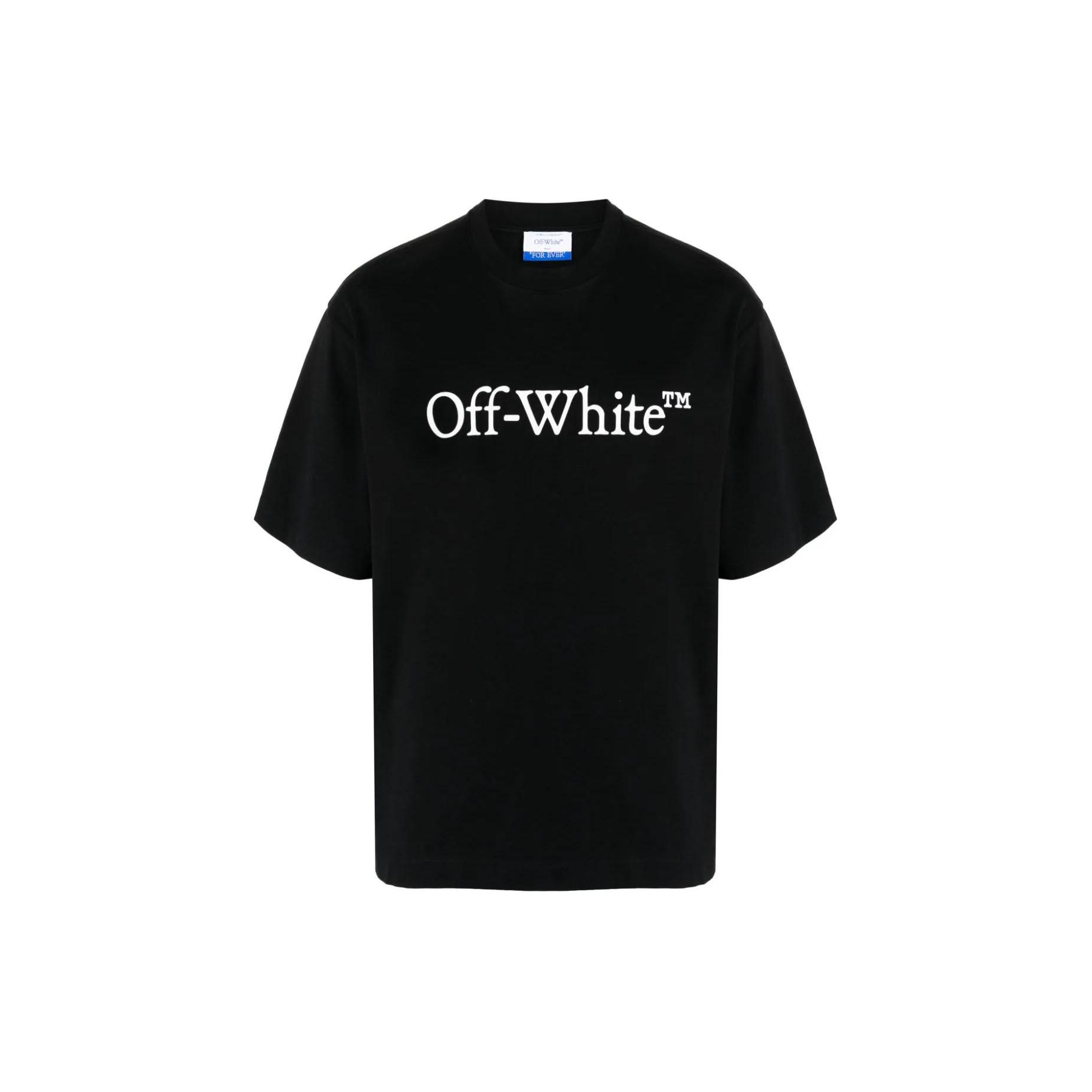 

Off-White Большая книжная скейт-футболка Черный/Белый Мужские топы OMAA120C99JER0081001 L